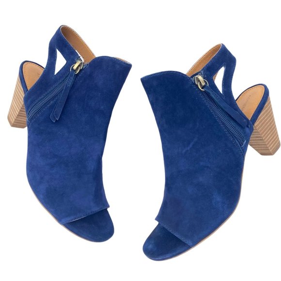 Adrienne Vittadini Phyre Suede Shootie Blueberry - Picture 6 of 15
